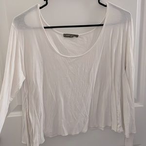 White flowing long sleeve